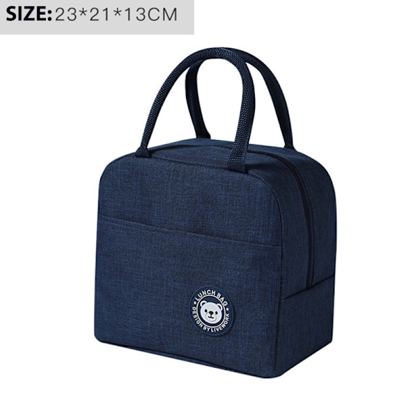 Matbokspose Bento Box Isolasjonspakke Termiske piknikposer Navy blue