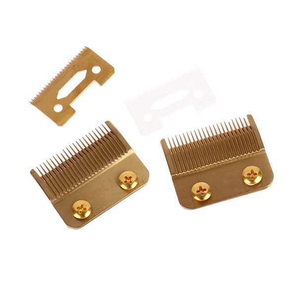 2st/ set Groove Tooth Hårtrimmer Ersättningsblad för hår Gold