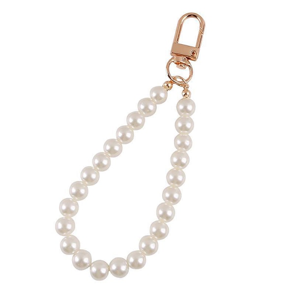 Pearls helmillä koristellut avaimenperät naisille autolaukku Bluetooth kuulokeavain Gold