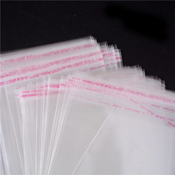 100 stk/pose OPP Clear Seal Selvklebende plastsmykker Hjem Pa 9*13CM