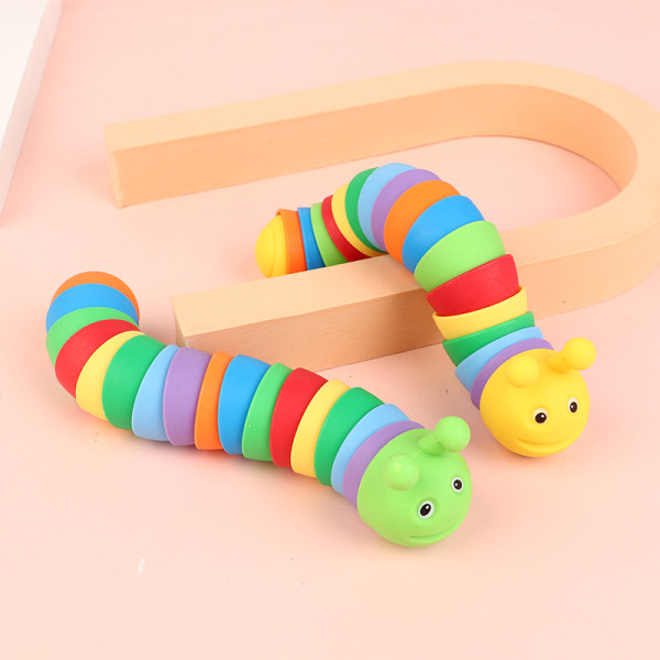 Farverig ed Caterpillar Sensory Toy Killing Time Relieving Stre A