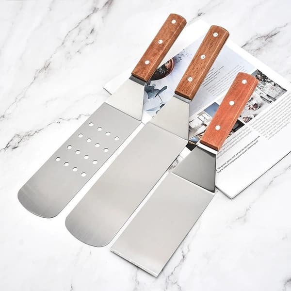 Spatel og grillskrape i rustfritt stål, non-stick, slitesterk D