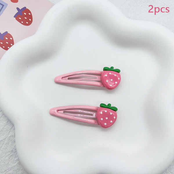 2kpl e Sweet Strawberry Hiusneula Ihana vaaleanpunainen hiusklipsit Tytöt Ha A2