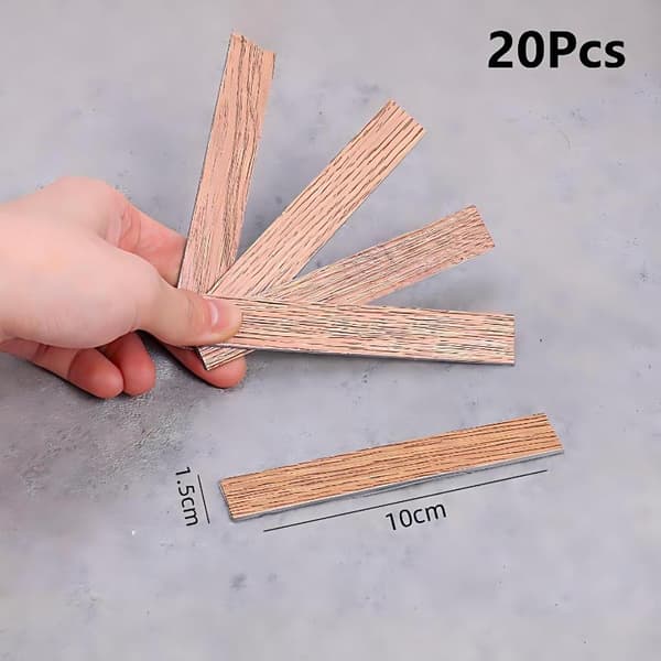 20 stk. 1/12 miniature dukkehus trægulvfliser træåre fliser A4 20Pcs