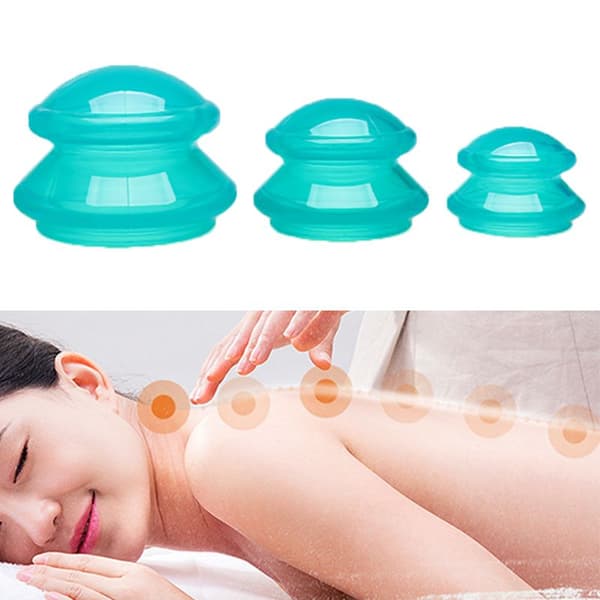 1 ST Silikon Anticelluliter Vakuumsugmassagekoppar Physiot Transparent L