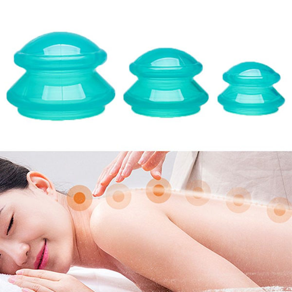 1 STK Silikone Anti Cellulite Vakuumsugemassagekopper Fysio Transparent M