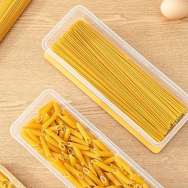 Stapelbar Spaghetti Noodle Pasta Container Box Förvaringsbox Mic Yellow