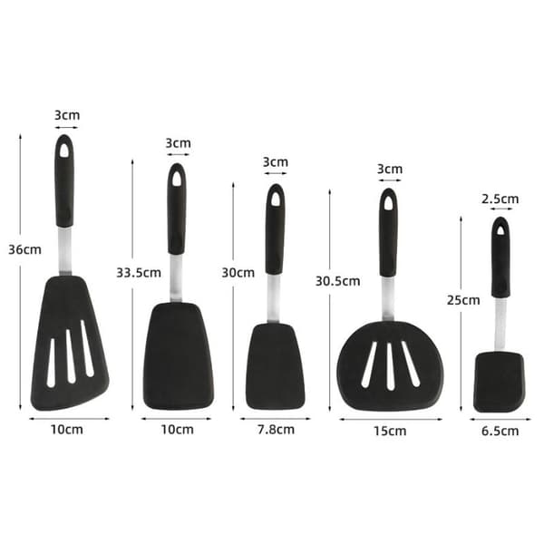 Stekespade i silikon, stekepanne-spade i rustfritt stål B
