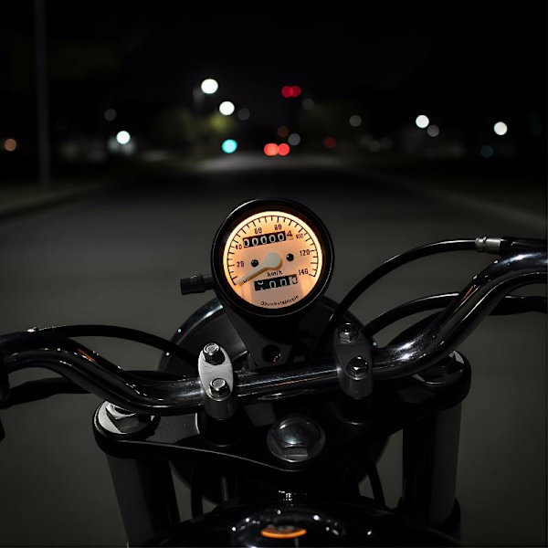 12V Motorcykel Odometer Speedometer Med Baggrundslys Retro Pointe