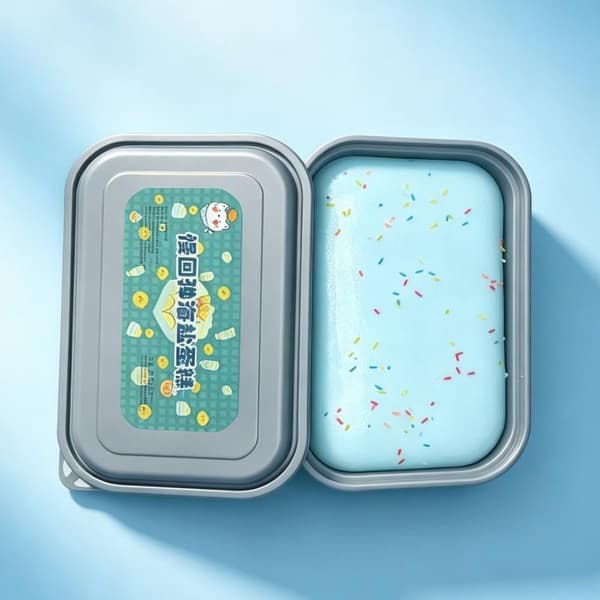 Sticky Box Cake Langsomt Stigende Legetøj Is Sensorisk Fidget Legetøj A Yellow