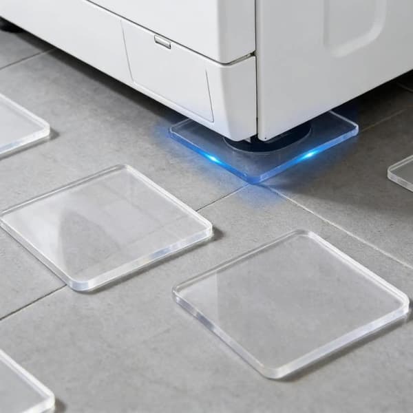 4st/Set Transparent Anti-vibrationsdämpande Matta Tvätt 4pcs