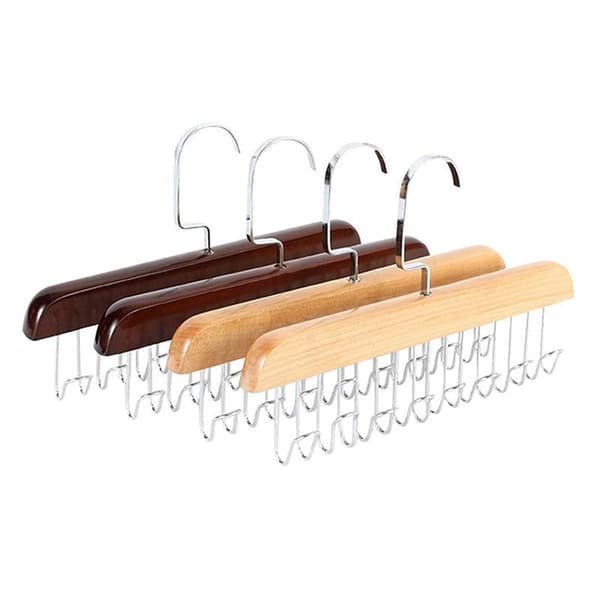 1/2 STK Alsidig Træ Hat Organizer Rack Med Kroge Kasketter Bælte A6