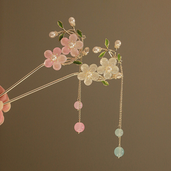 Vintage Flower Fringe Hair Sticks Fashionabla kvinnliga metallhår A12