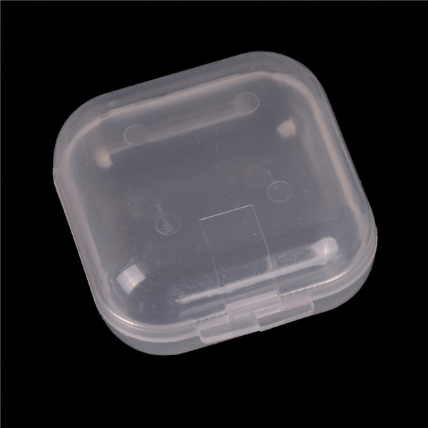 10 stk Mini klar plastikk liten boks Ørepropper Beholder S