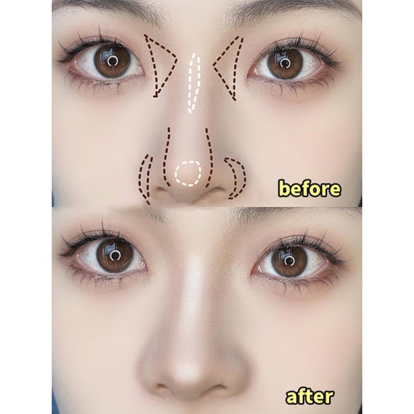 1 Stk Nose Shadow Brush Vinklet Contour Makeup Børster Ansigtsmakeu