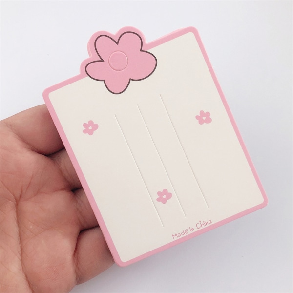 50PCS50PCS Pink Flower Display Card For Hiusklipsipaperikortti He 2