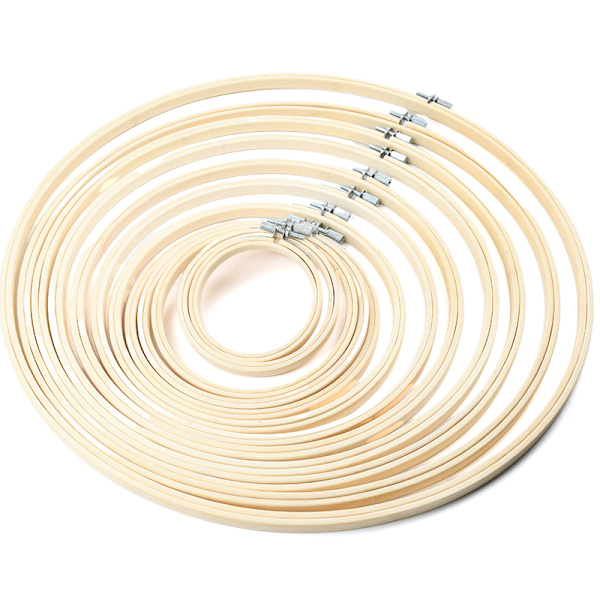Bambu Ram Broderi Hoop Ring DIY Broderi Målning Cross 33cm