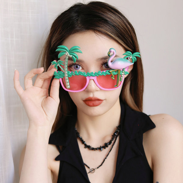 Flamingo Party Glasses Hawaii Party Sunglasses Beach Sunglasses Pink