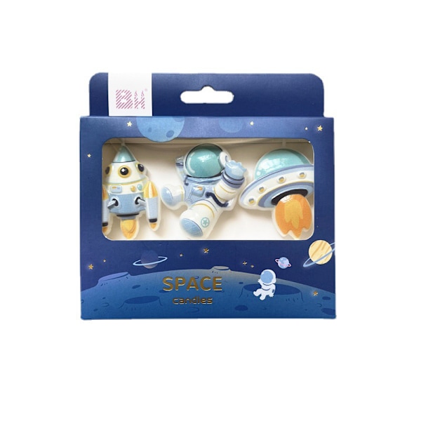 Space Astronaut Rocket Cake Kynttilät Cupcake Toppers Space Cake