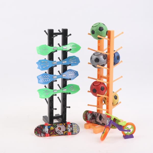 Enkel displayställ i plast för barns fingerskateboard 06