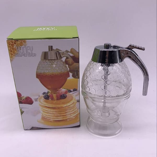 Klar honungssirap Dispenser Akryl Kökshållare Pot Container