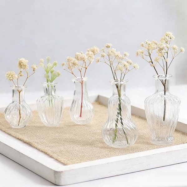 Dockhus Miniatyr Glasvas Dekoration Glashantverk DIY Arom A4