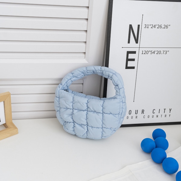 Mode Mini Puffer Tote Bag Elegant telefonväska Key Pouch Simp A1