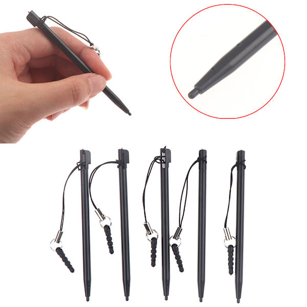 5 stk Resistiv berøringsskjerm Stylus Hard Tip Pen med støvplugg