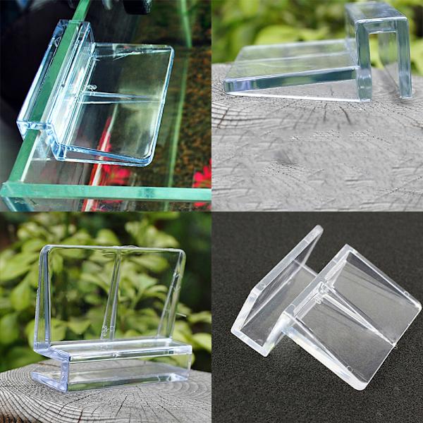 4 st 6/8 mm akvarietank Klar plastklämmor Cover stark 8mm