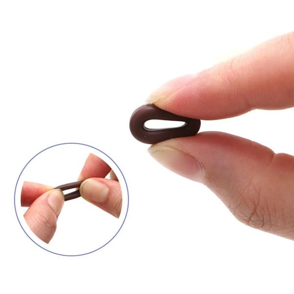 10st Halkfria Silikon Öron Grepp Glasögon Ben Öronkrok Black
