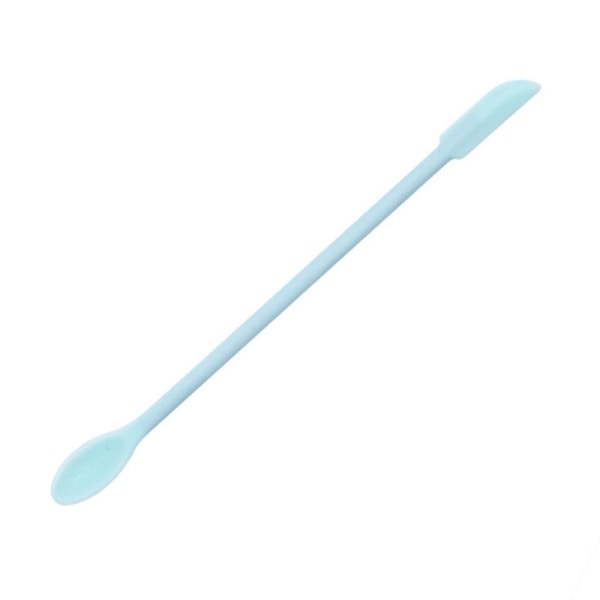 Silikon Spatel Krukke Skraper Scoop Tip Lang Dobbelthodet Cosme Light blue