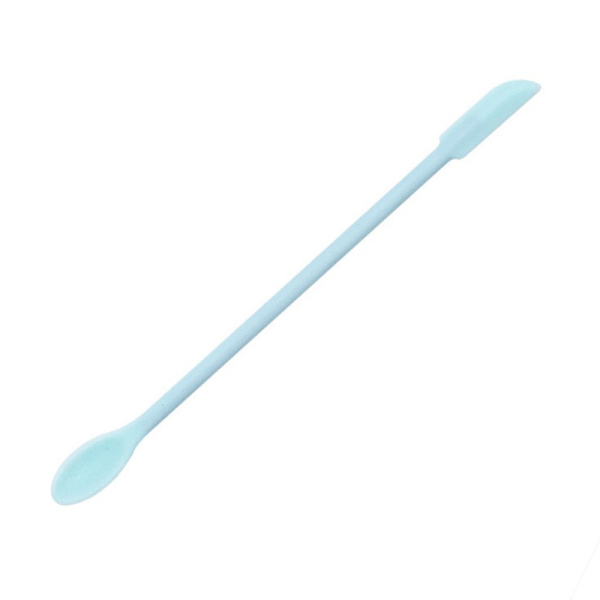 Silikonespatel Krukkeskraber Scoop Tip Lang dobbelthovedet Cosme Light blue