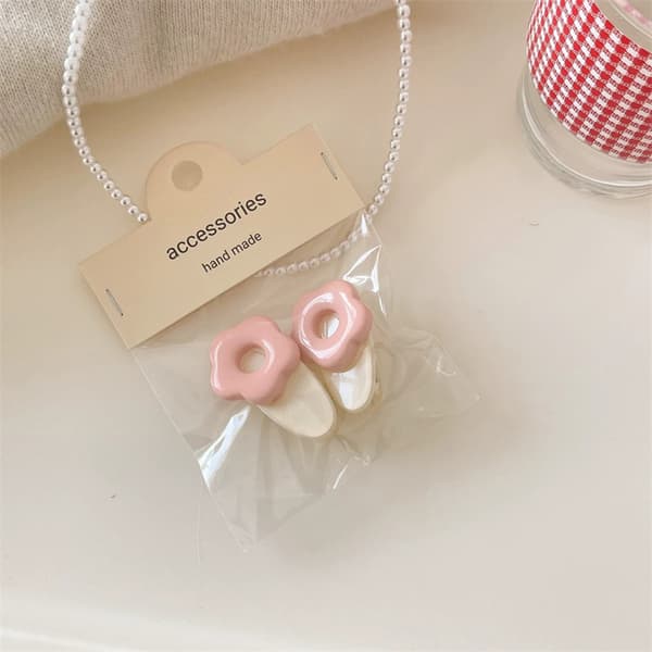 2stk e Flower Hårnåler BB Clips Jenter Dame Hår Clip Side Hår A2