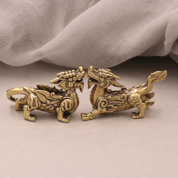 Retro Messing Ancient Beast Flying Pixiu Home Decor Ornaments Fi A