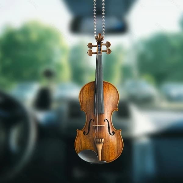 Mini Guitar Bakspejle Vedhæng Bilophængspynt Bil A2