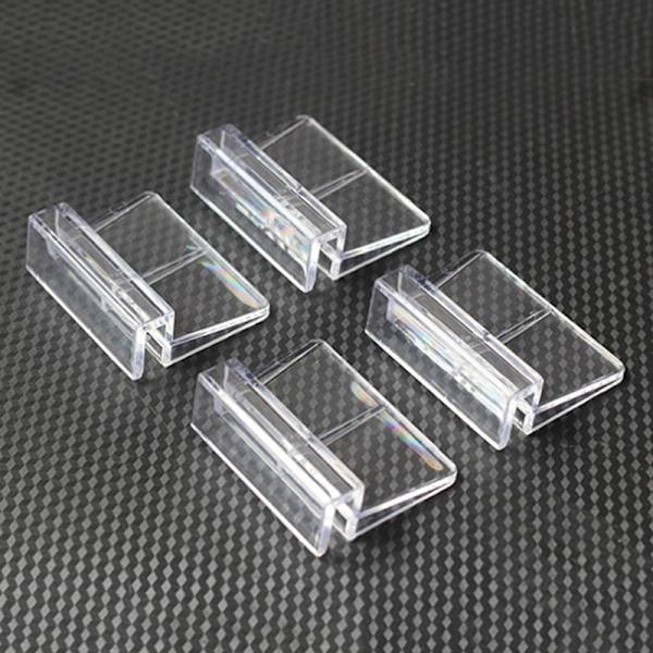 4 Stk 6/8mm Akvarium Tank Klar Plast Clips Glas Dæksel Stærk 6mm