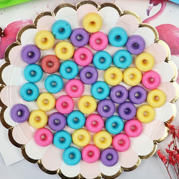 48-Cavity Fancy Donut Chokolade Pan Silikone Form Bagning Mou Blue