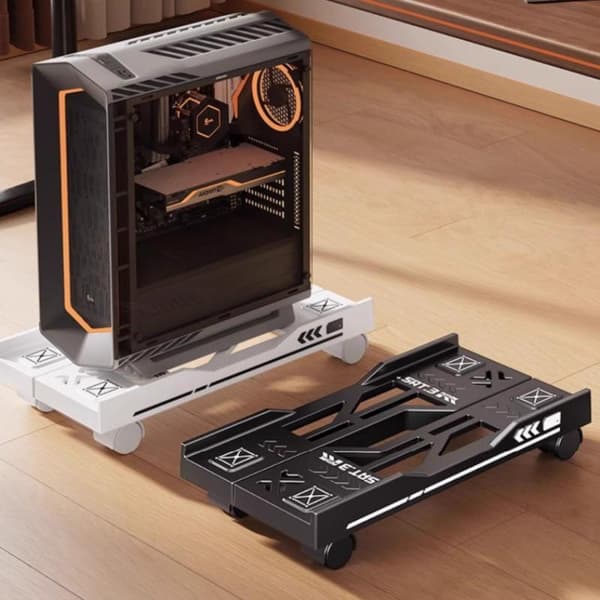 Säädettävä CPU-teline PC-pidike tietokonetornin teline Black