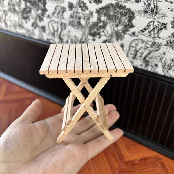 1:6 Nukkekodin miniatyyri teepöytä Taitettava sohvapöydän päätyliuska