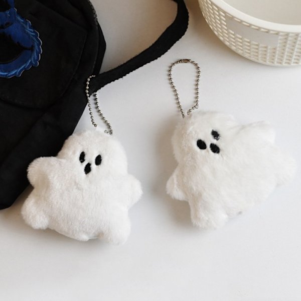 White Ghost avaimenperät Pieni Ghost Funny koululaukun riipus e P