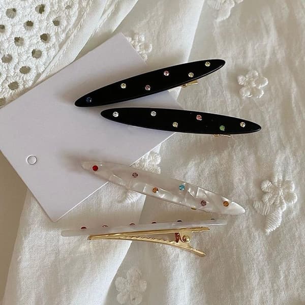 2 stk. Niche Design Sense Farveboring Eddikesyre Hårnål Klips White