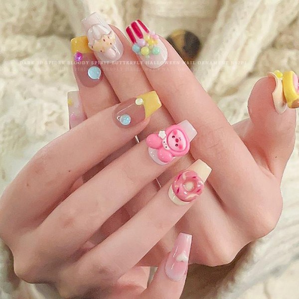 10kpl Sarjakuva Kuromi Kiti Kissan ja Koiran Nail Diamond Resin Wearin DZ791-10