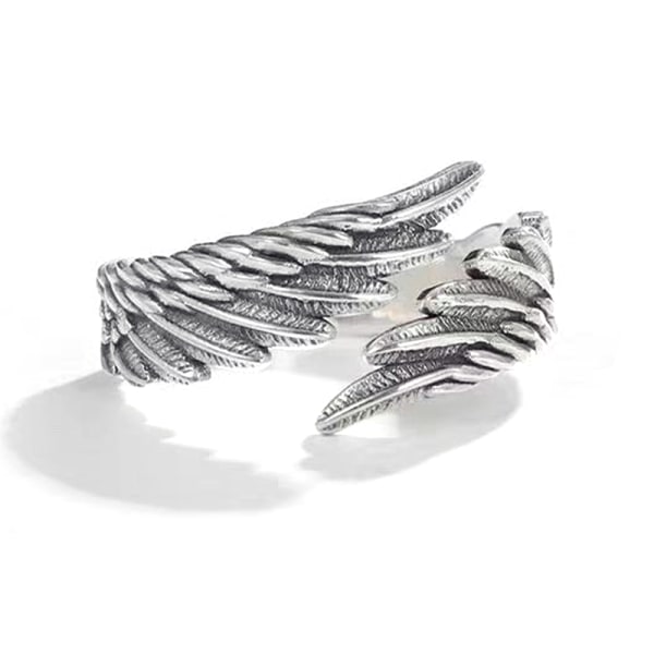 Angel Demon Wing Couples Rings for Women Hip Hop Rings Open Rin A