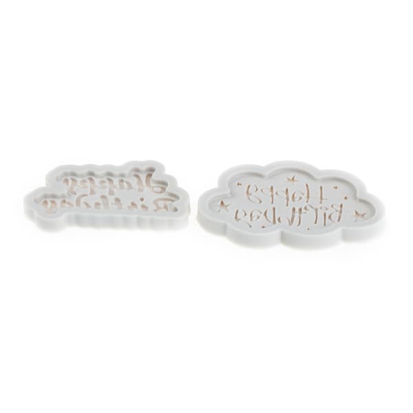 Vakker Gratulerer med dagen Shape Lace Cake Mold Cake Decor Pendan B