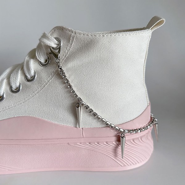 Charm Tofs Hjärthänge Boot Shoe Chain Smycken för trendiga S E