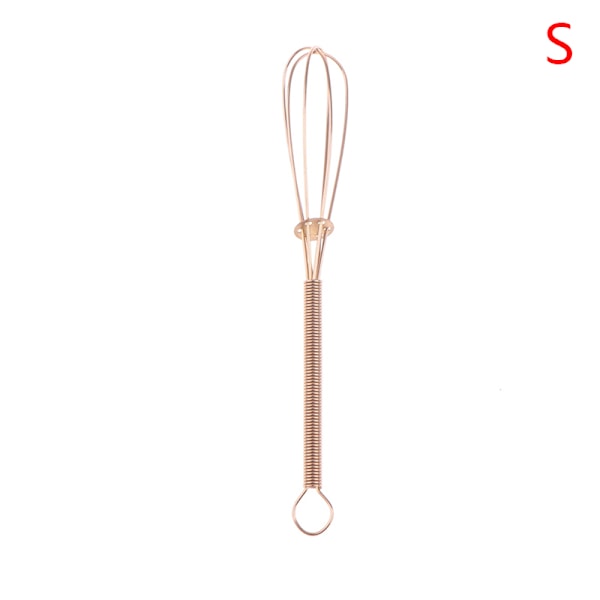 MINI Rustfrit stål Piskeris Æggepisk Pisk Manuel Ballon Wire Rose Gold S