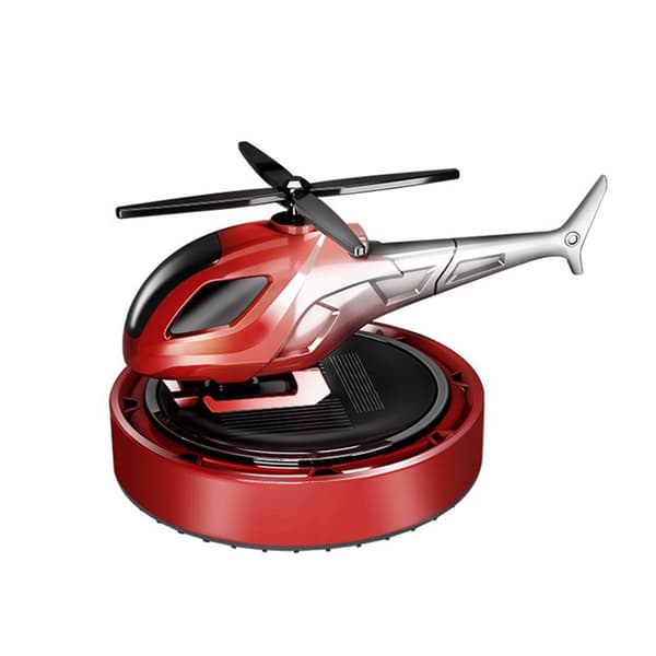 Solar Bil Duft Helikopter Bil Luftfrisker Instrumentbræt Orna Red