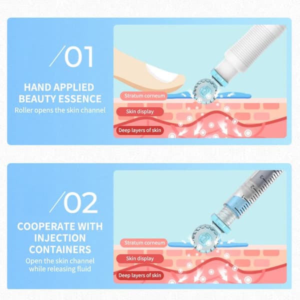 Derma Micro Roller Stamp -setti säädettävällä 0,25 mm:n neulalla A