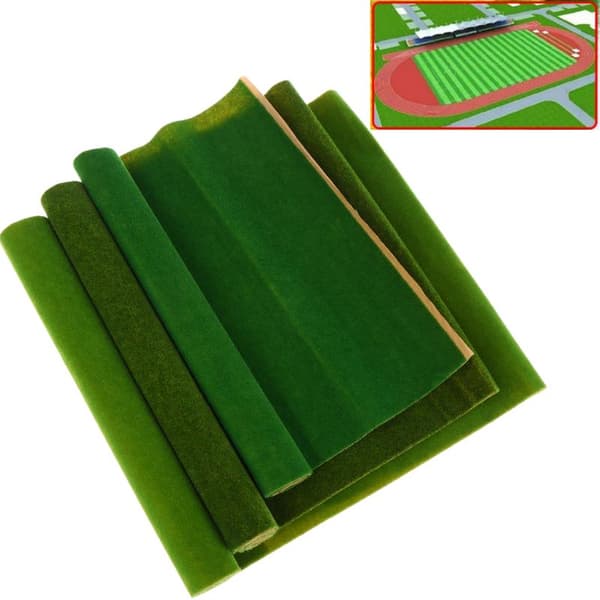 1 stk kunstgressmatte oppsett tog jernbane kunstgress Medium green 100cm