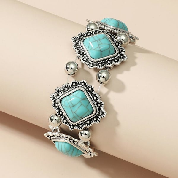 Ny mode Boho turkis ørestikker armbånd til kvinder Ear Studs